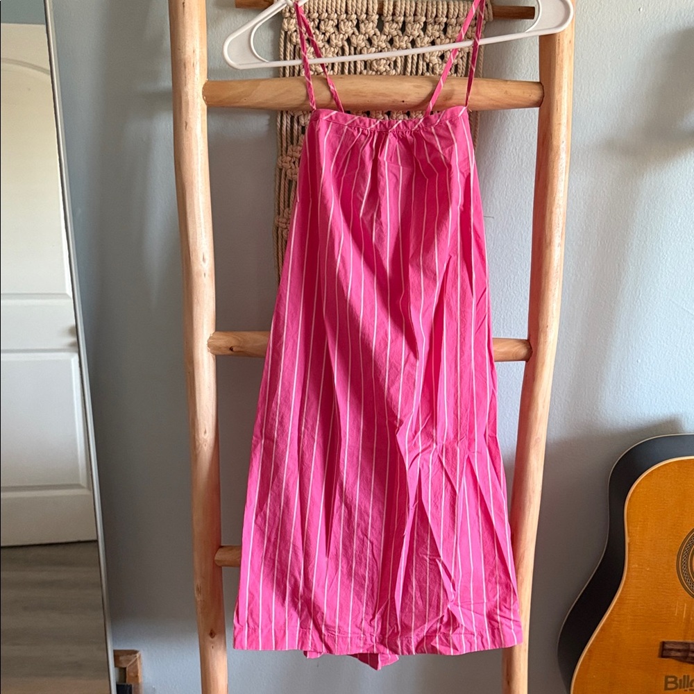 a new day Fuchsia and White Midi Dress